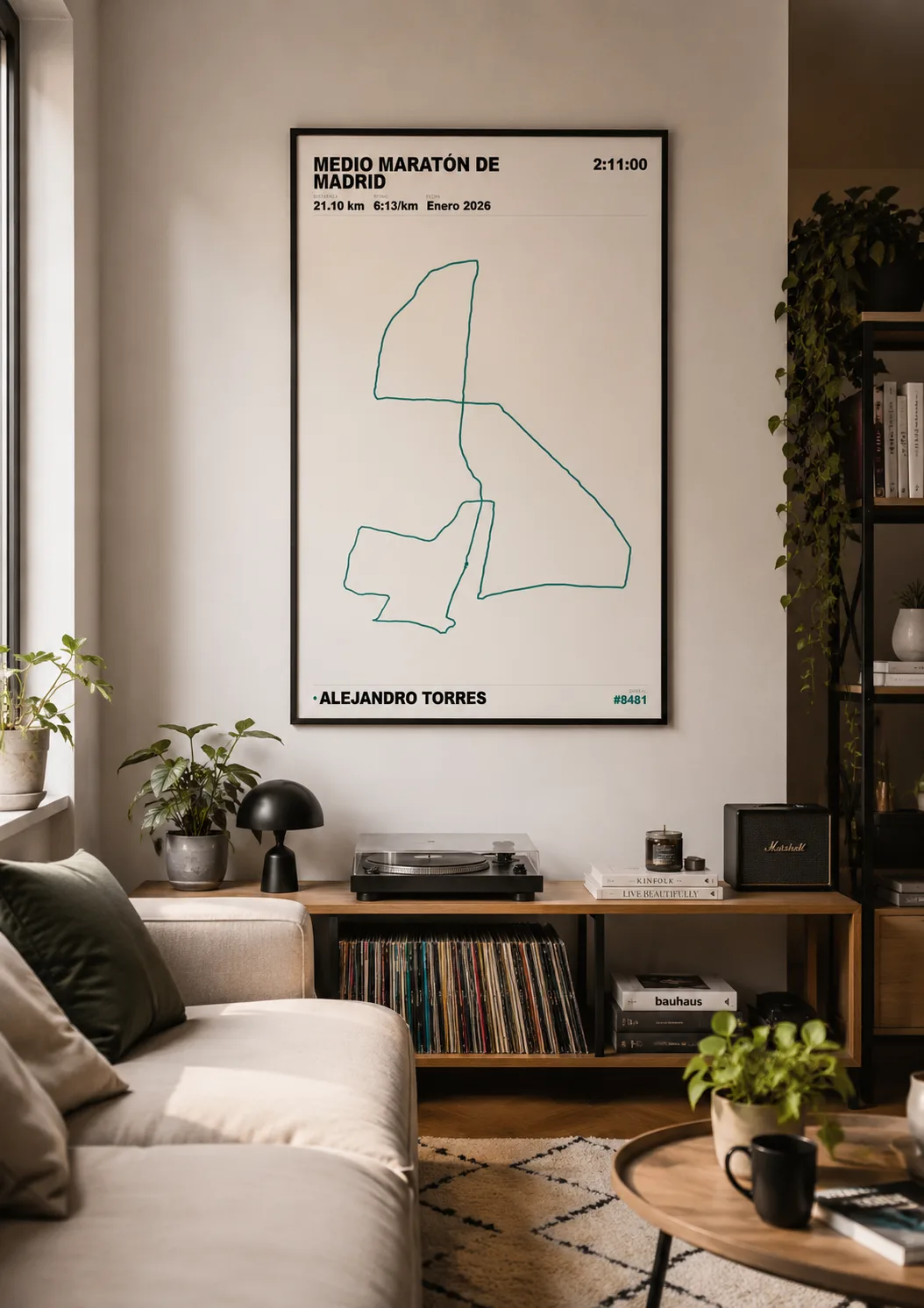 Póster Medio Maratón Madrid enmarcado